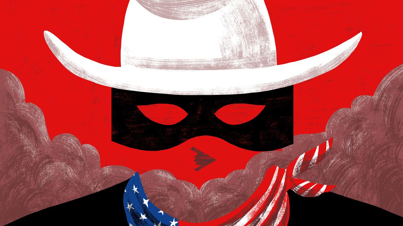 The American lone rnager with a B-2 instead of a mouth. 