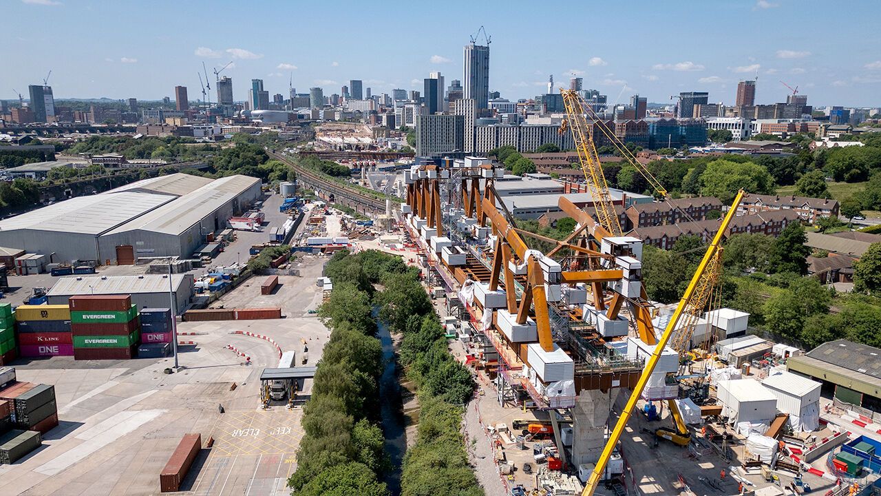 The construction site of HS2 in Birmingham